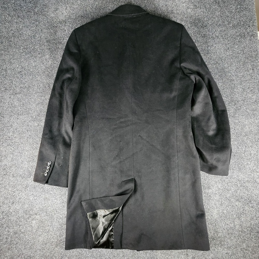 Stafford Overcoat Top Coat Winter Coat Men's 38S Black Wool blend Casual Preppy - Picture 4 of 11
